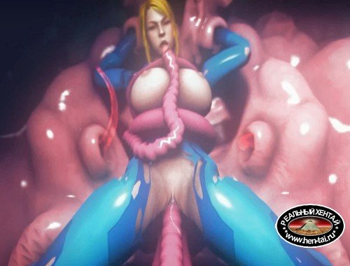 Samus in the Beehive Tentacles